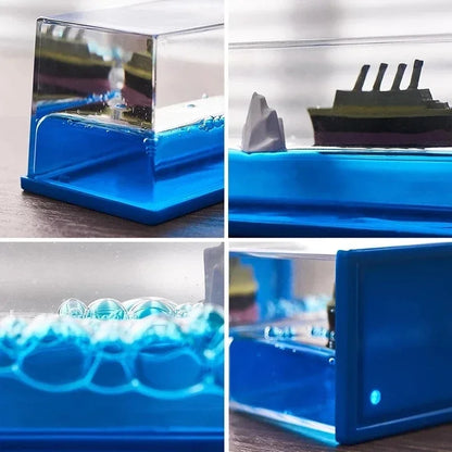 Indestructible Black Pearl Fluid Ship Liquid Drift Bottle Barcos Floating Titanic Boat Living Room Decorations Desk Accessories